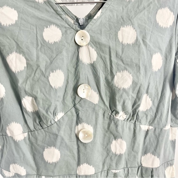 Indya Ikat Grey Cream House of India Earthen Bell Bottom Jumpsuit Size S NWOT - Picture 6 of 16